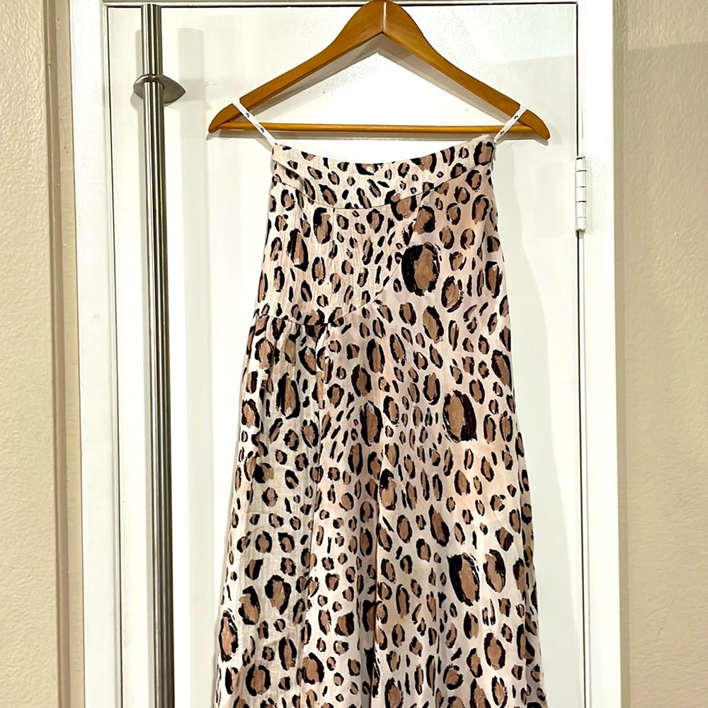 Aje Maxi Cheetah Skirt